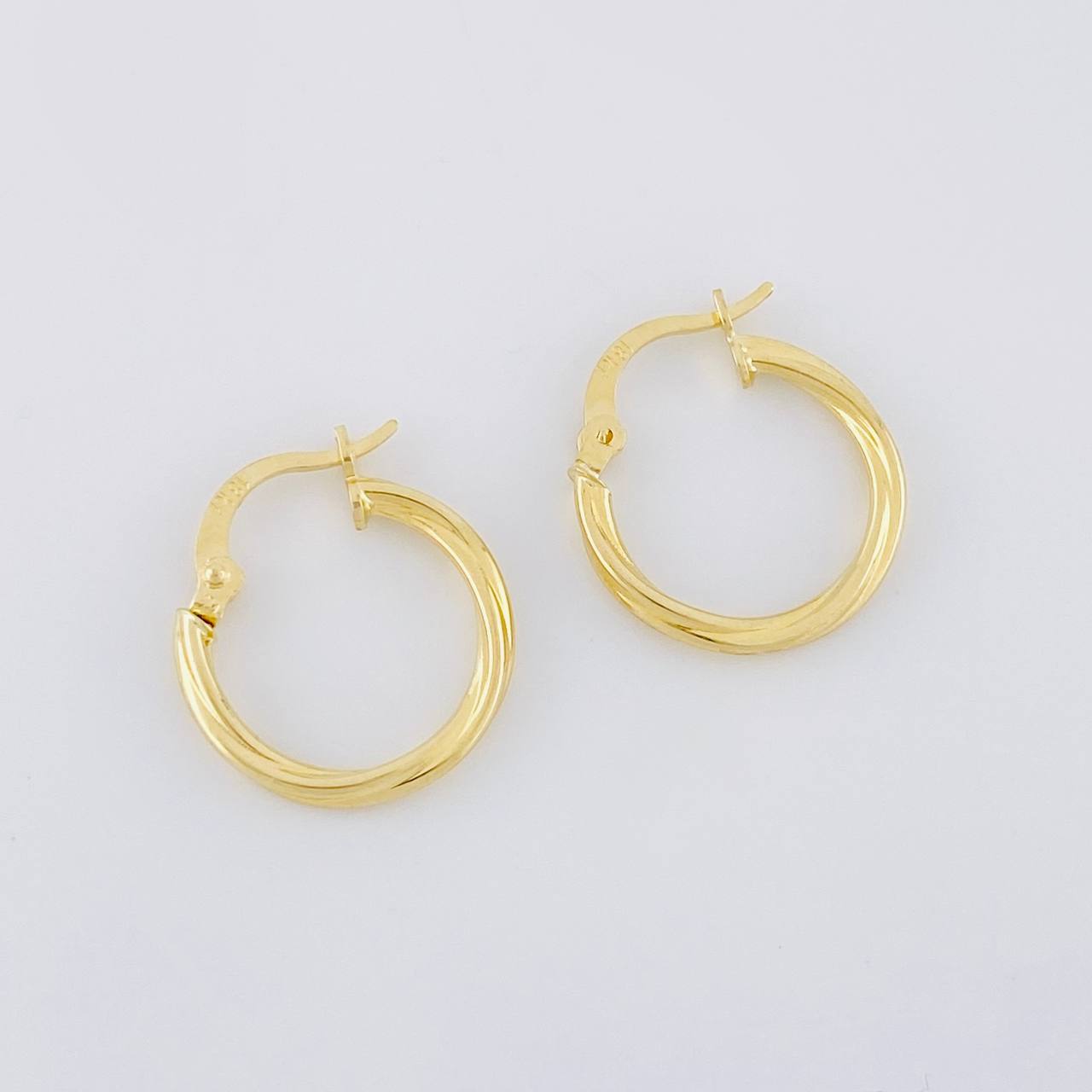Candongas Espiral 1.2g / 3/4 in Oro Amarillo 18K