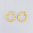 Hoop Earrings Spiral 1.15g / 1/2 in Yellow Gold 18K