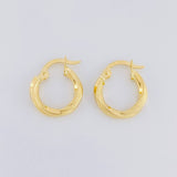 Hoop Earrings Spiral 1.15g / 1/2 in Yellow Gold 18K