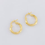 Hoop Earrings Spiral 1.15g / 1/2 in Yellow Gold 18K