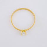 Anillo Solitario Cuatro Garras 1.1g / T8 Oro Amarillo 18K