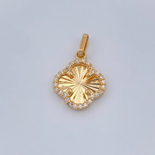 Dije Trebol 1.25gr / 3/4 in / Oro Amarillo 18%