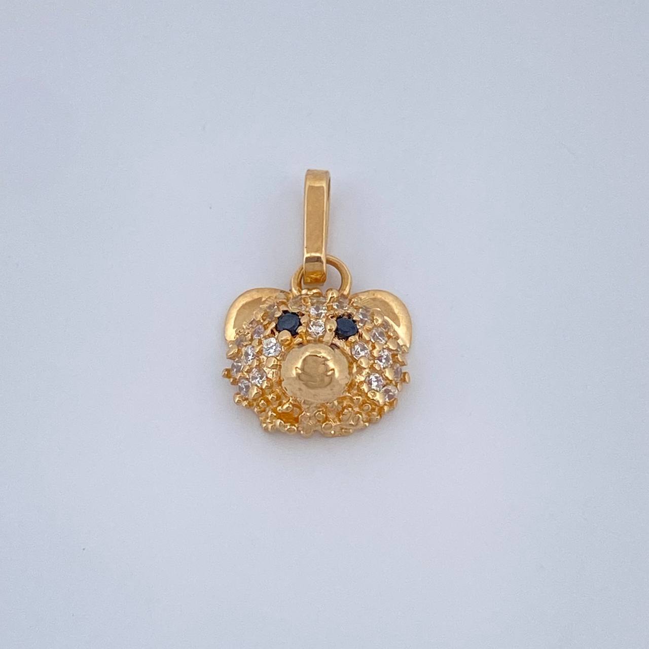Dije Rostro Oso 1.2gr / 1/2 in / Oro Amarillo 18K &