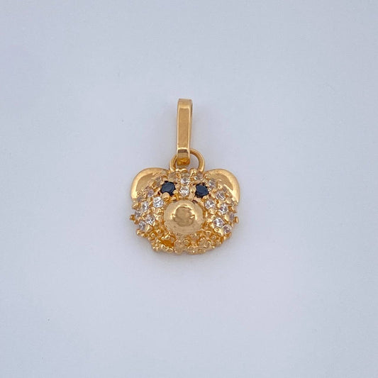 Pendant Bear Face 1.2gr / 1/2 in / Yellow Gold 18K &