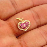 Pendant Heart Cushion 1.6gr / 3/4 in / Yellow Gold 18K &