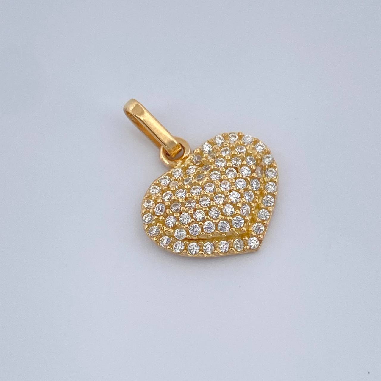 Dije Corazón Cojín 1.45gr / 3/4 in / Oro Amarillo 18K &