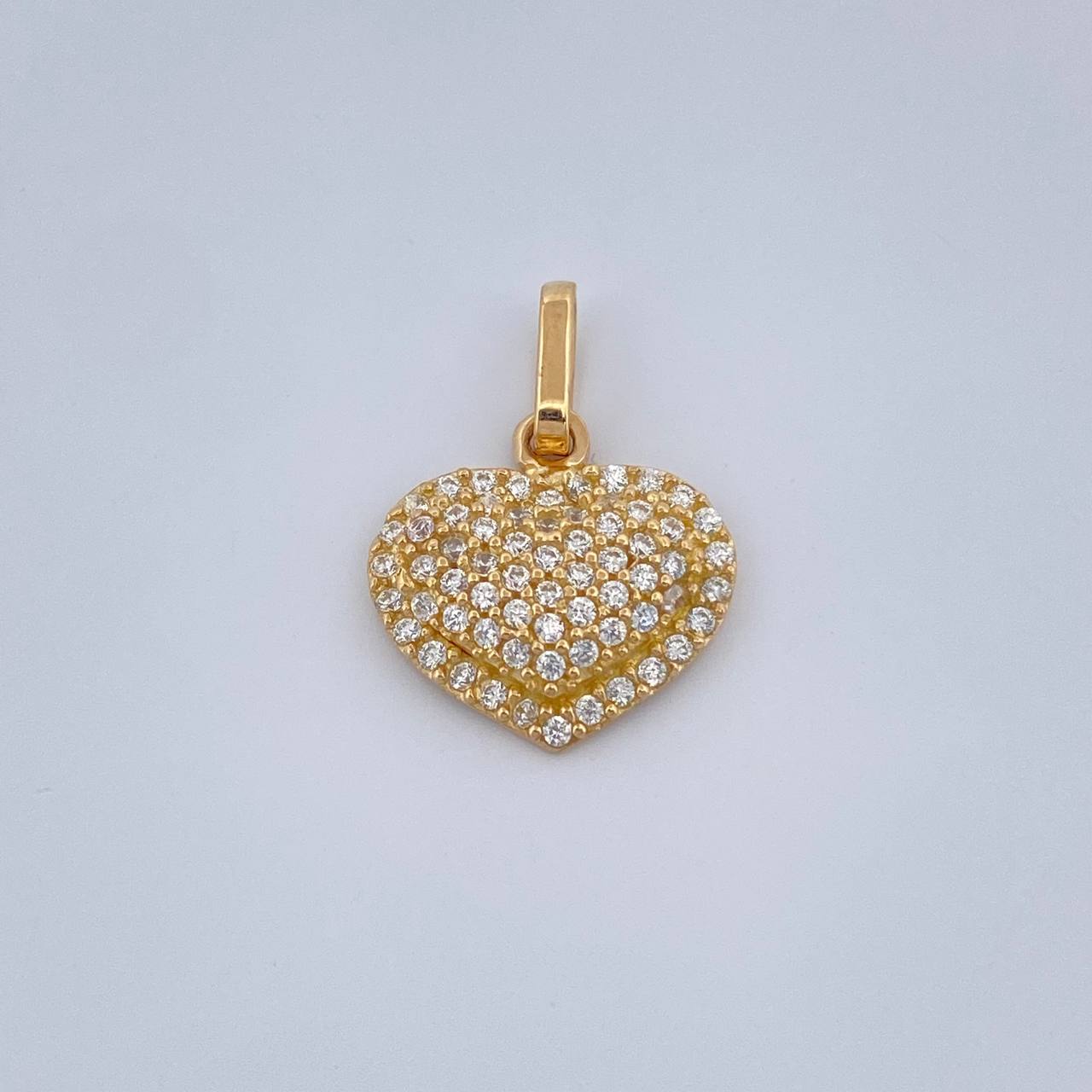 Dije Corazón Cojín 1.45gr / 3/4 in / Oro Amarillo 18K &