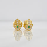 Topos Mano Hamsa 0.75g / in / 4.5mm Oro Amarillo 18K
