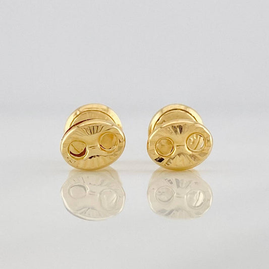 Stud Earrings GC 0.6g / in / 4.7mm Yellow Gold 18K