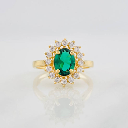 Anillo Halo Circulo 3.7g / T7 1/2 Oro Amarillo 18K