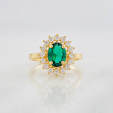Anillo Halo Circulo 3.7g / T7 1/2 Oro Amarillo 18K
