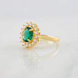 Anillo Halo Circulo 3.7g / T7 1/2 Oro Amarillo 18K