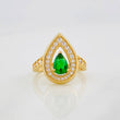 Anillo Halo Gota 4.35g / T5 1/2 Oro Amarillo 18K