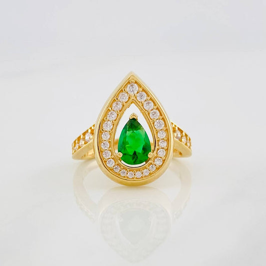 Anillo Halo Gota 4.35g / T5 1/2 Oro Amarillo 18K
