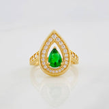 Anillo Halo Gota 4.35g / T5 1/2 Oro Amarillo 18K