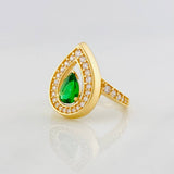 Anillo Halo Gota 4.35g / T5 1/2 Oro Amarillo 18K