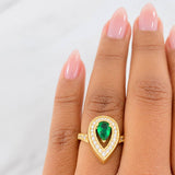 Anillo Halo Gota 4.35g / T5 1/2 Oro Amarillo 18K