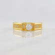 Bridge Solitaire Ring 4.95g / T6 1/2 Yellow Gold 18K