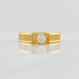 Bridge Solitaire Ring 4.95g / T6 1/2 Yellow Gold 18K