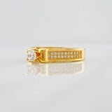 Bridge Solitaire Ring 4.95g / T6 1/2 Yellow Gold 18K