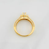 Bridge Solitaire Ring 4.95g / T6 1/2 Yellow Gold 18K
