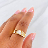 Anillo Solitario Corazon 4.05g / T6 3/4 Oro Amarillo 18K