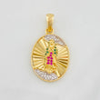 Dije Virgen de Guadalupe 4.6g / 1 1/4 in Dos Oros Amarillo Blanco 18K
