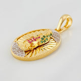 Dije Virgen de Guadalupe 4.6g / 1 1/4 in Dos Oros Amarillo Blanco 18K