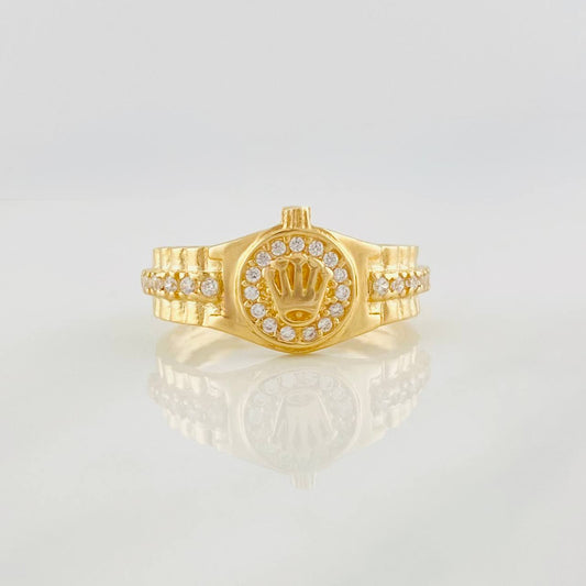 Anillo Correa Corona 2.8g / T7 Oro Amarillo 18K