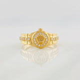 Anillo Correa Corona 2.8g / T7 Oro Amarillo 18K