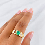 Anillo Solitario Corazon 3.8g / T6 3/4 Oro Amarillo 18K