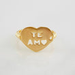 Anillo Corazon Te Amo 3.35g / T7 1/4 Oro Amarillo 18K