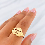Anillo Corazon Te Amo 3.35g / T7 1/4 Oro Amarillo 18K