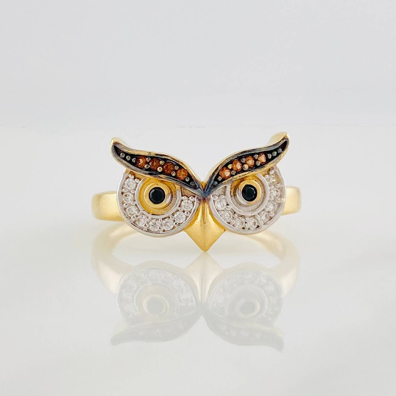 Anillo Buho 2.65g / T6 Tres Oros 18K