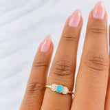 Anillo Solitario Flor 1.9g / T5 3/4 Oro Amarillo 18K