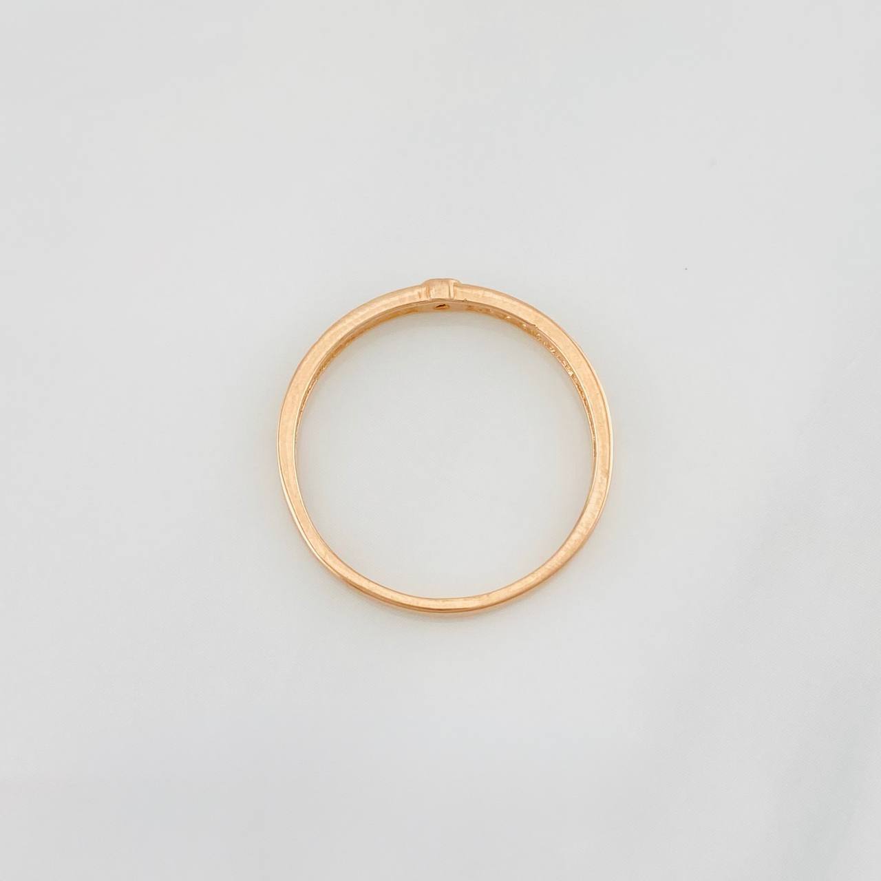 Anillo Bisel 1.45g / T8 Oro Rosa 18K