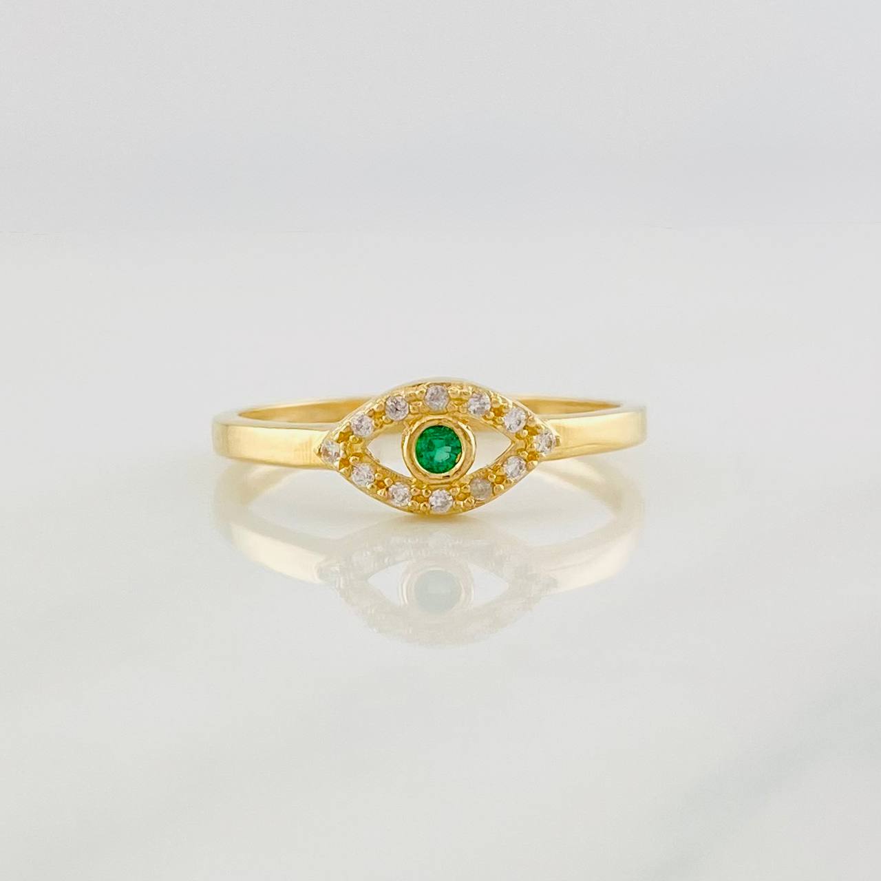 Anillo Ojo Turco 1.65g / T7 Oro Amarillo 18K