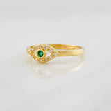 Anillo Ojo Turco 1.65g / T7 Oro Amarillo 18K