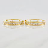 Candongas Carril 4.75g / 3/4 in Oro Amarillo 18K