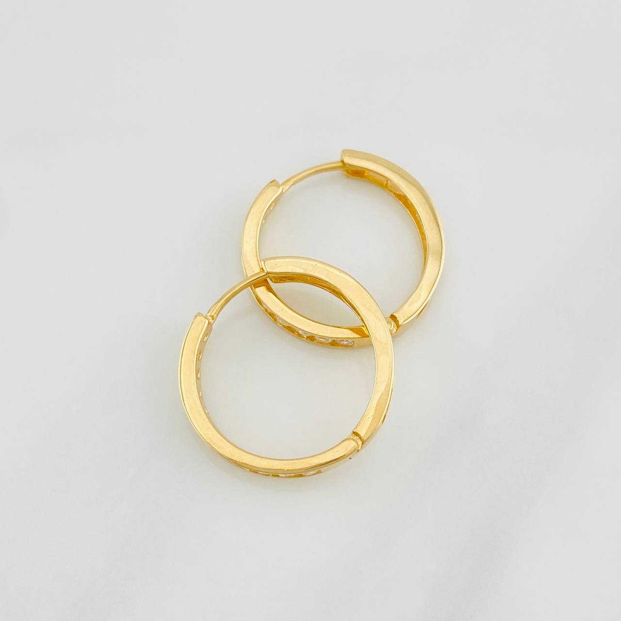 Candongas Carril 4.75g / 3/4 in Oro Amarillo 18K
