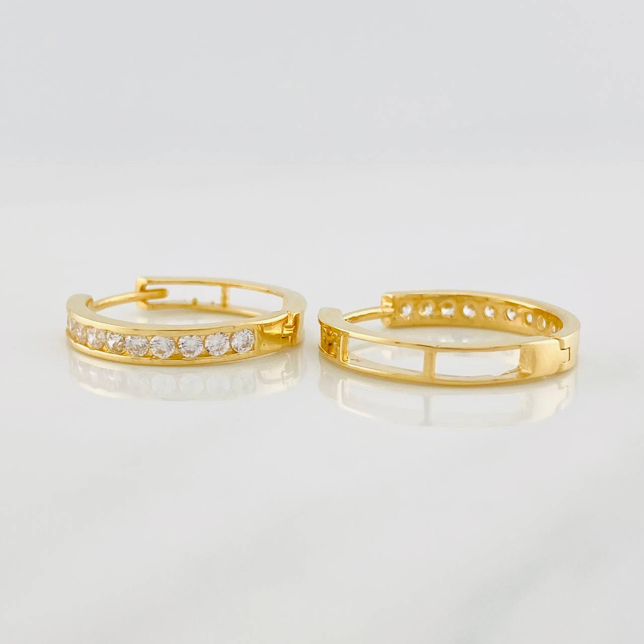 Candongas Carril 4.75g / 3/4 in Oro Amarillo 18K