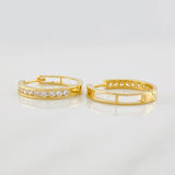 Candongas Carril 4.75g / 3/4 in Oro Amarillo 18K