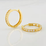 Candongas Carril 2.1g / 1/2 in Oro Amarillo 18K