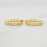Candongas Carril 2.1g / 1/2 in Oro Amarillo 18K