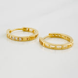 Candongas Carril 2.1g / 1/2 in Oro Amarillo 18K