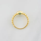 Anillo Trebol Cubana 2.85g / T6 1/4 Oro Amarillo 18K