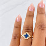 Anillo Trebol 2.65g / T6 Oro Amarillo 18K