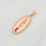Dije Placa Love 3.15g / 1 1/4 in Oro Rosa 18K