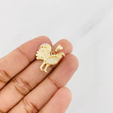 Dije Gallo 2.95g / 3/4 in Dos Oros Amarillo Blanco 18K