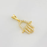 Dije Mano Hamsa 1.15g / 3/4 in Oro Amarillo 18K